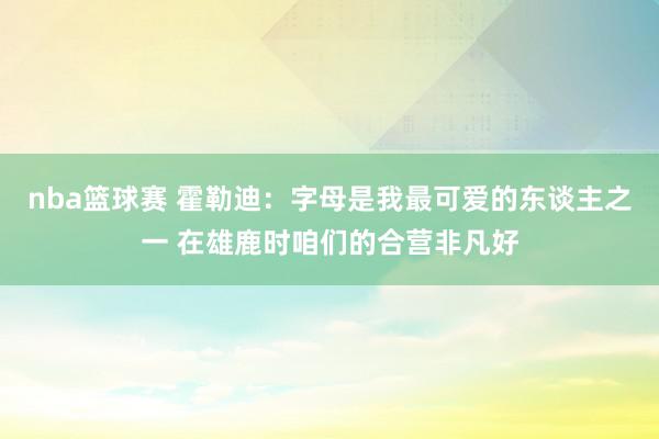 nba篮球赛 霍勒迪：字母是我最可爱的东谈主之一 在雄鹿时咱们的合营非凡好