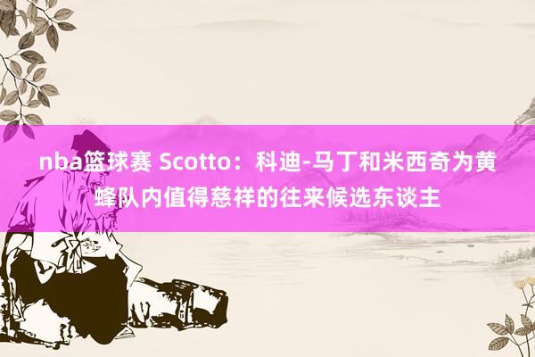 nba篮球赛 Scotto：科迪-马丁和米西奇为黄蜂队内值得慈祥的往来候选东谈主