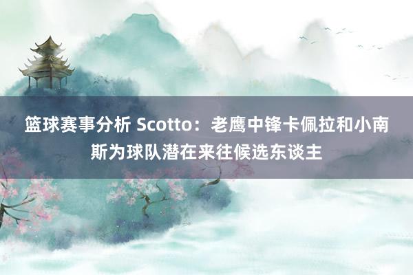 篮球赛事分析 Scotto：老鹰中锋卡佩拉和小南斯为球队潜在来往候选东谈主